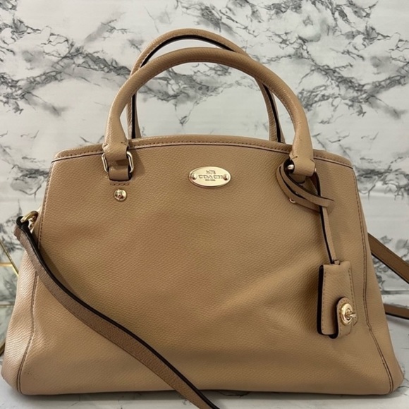 Coach - Margot Tan Medium Leather Crossbody w Adjustable Strap EUC - Picture 1 of 13